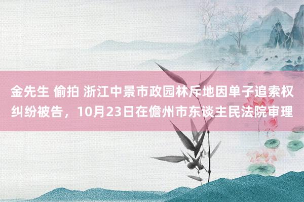 金先生 偷拍 浙江中景市政园林斥地因单子追索权纠纷被告，10月23日在儋州市东谈主民法院审理