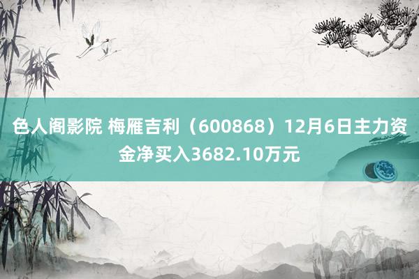 色人阁影院 梅雁吉利（600868）12月6日主力资金净买入3682.10万元