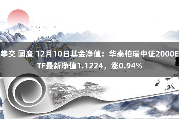 拳交 國產 12月10日基金净值：华泰柏瑞中证2000ETF最新净值1.1224，涨0.94%