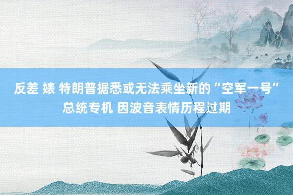 反差 婊 特朗普据悉或无法乘坐新的“空军一号”总统专机 因波音表情历程过期