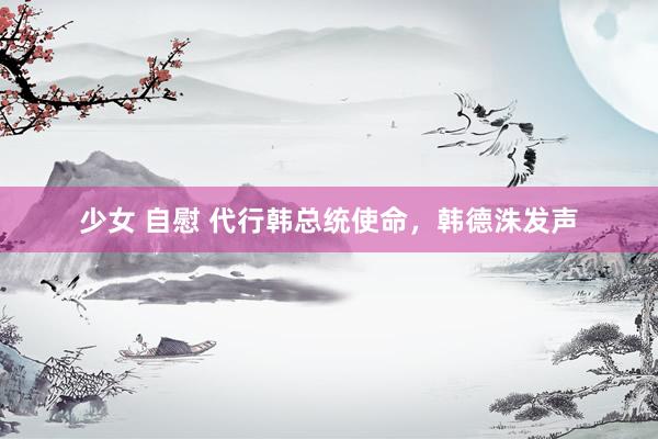 少女 自慰 代行韩总统使命，韩德洙发声