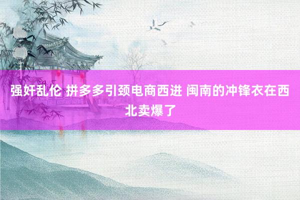 强奸乱伦 拼多多引颈电商西进 闽南的冲锋衣在西北卖爆了