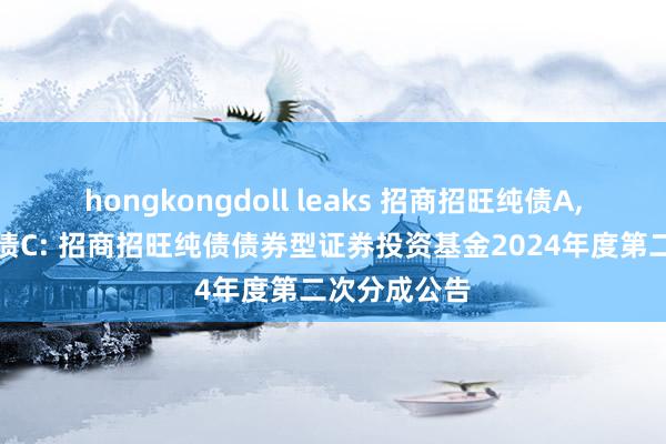 hongkongdoll leaks 招商招旺纯债A，招商招旺纯债C: 招商招旺纯债债券型证券投资基金2024年度第二次分成公告