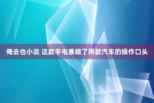 俺去也小说 这款手电兼顾了两款汽车的操作口头