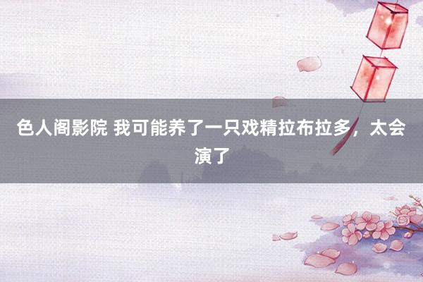 色人阁影院 我可能养了一只戏精拉布拉多，太会演了