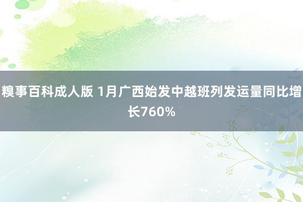 糗事百科成人版 1月广西始发中越班列发运量同比增长760%