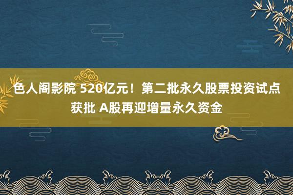 色人阁影院 520亿元！第二批永久股票投资试点获批 A股再迎增量永久资金