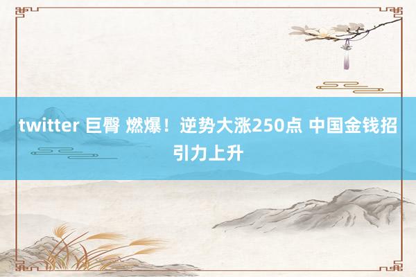 twitter 巨臀 燃爆！逆势大涨250点 中国金钱招引力上升
