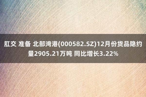 肛交 准备 北部湾港(000582.SZ)12月份货品隐约量2905.21万吨 同比增长3.22%