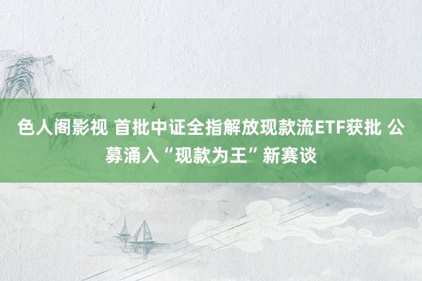 色人阁影视 首批中证全指解放现款流ETF获批 公募涌入“现款为王”新赛谈