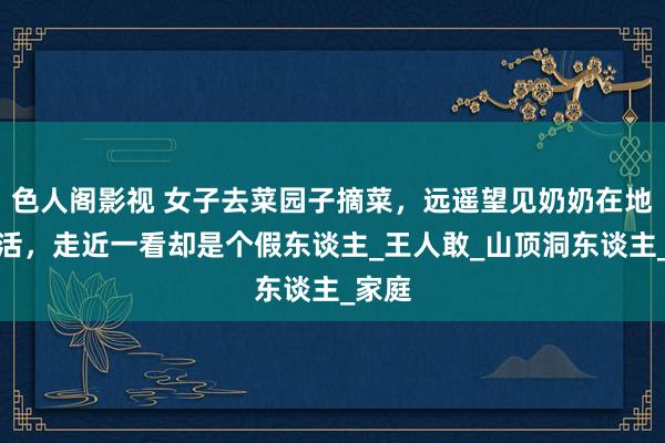 色人阁影视 女子去菜园子摘菜，远遥望见奶奶在地里干活，走近一看却是个假东谈主_王人敢_山顶洞东谈主_家庭