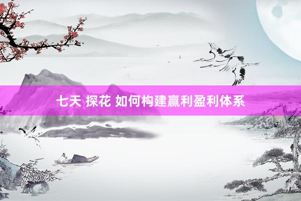 七天 探花 如何构建赢利盈利体系