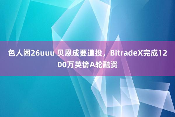 色人阁26uuu 贝恩成要道投，BitradeX完成1200万英镑A轮融资